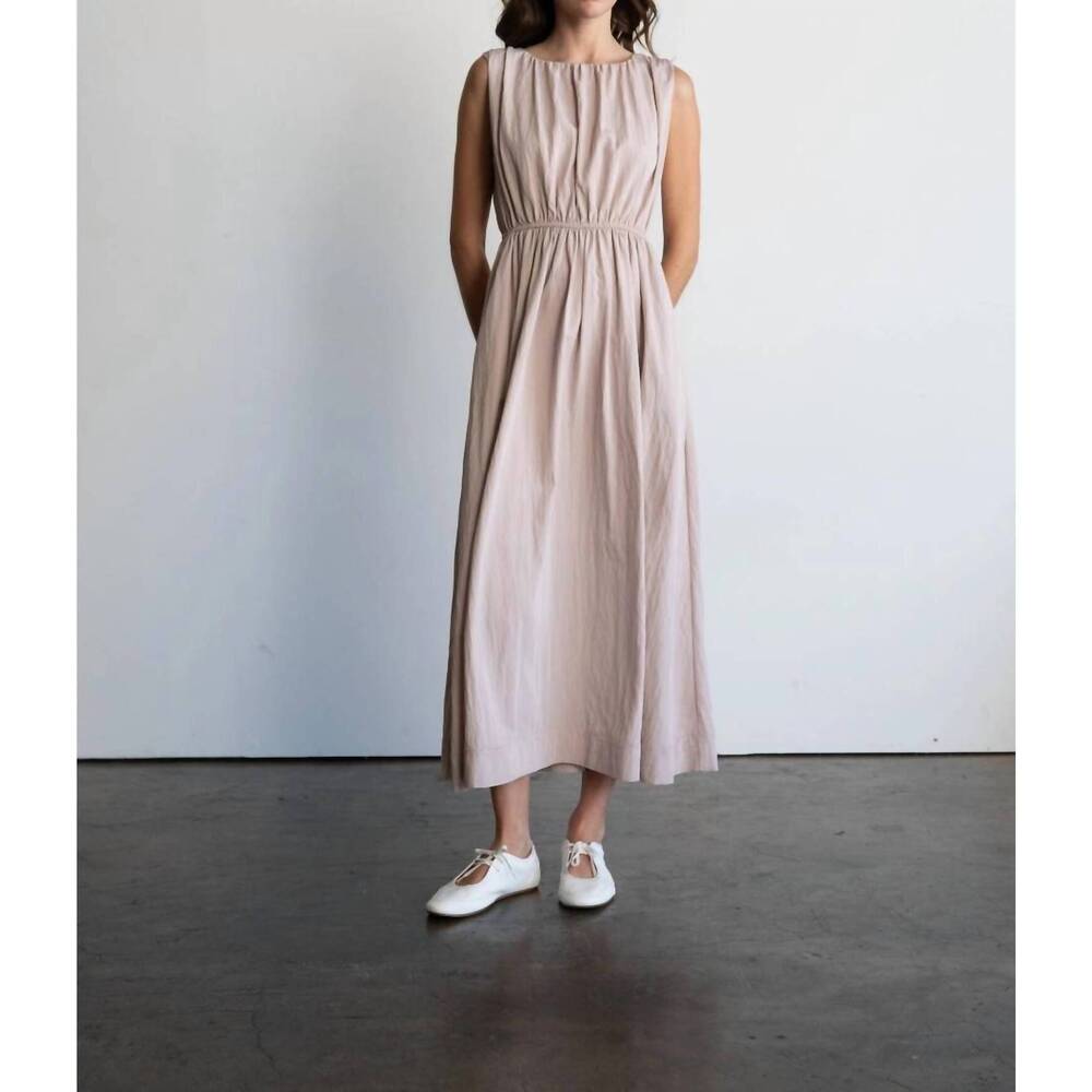 NEW ELLE GREY crew neck sleeveless dress in mauve